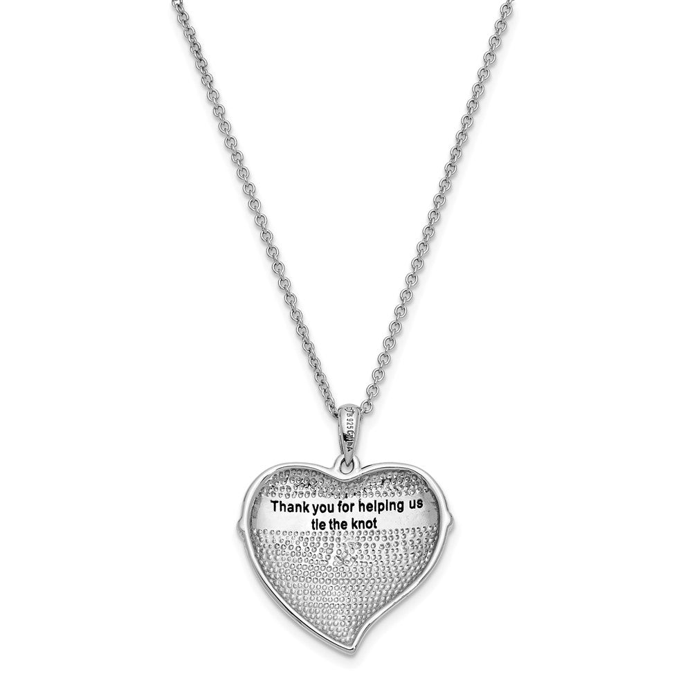 Sterling Silver Sentimental Expressions Rhodium-Plated Antiqued Tie The Knot 18In. Necklace
