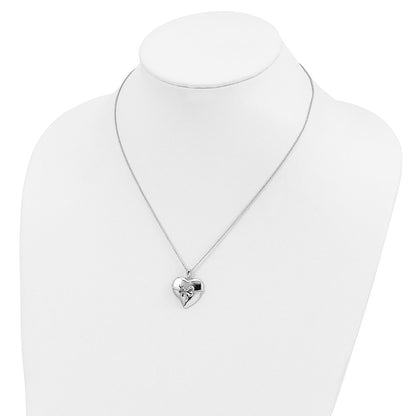 Sterling Silver Sentimental Expressions Rhodium-Plated Antiqued Tie The Knot 18In. Necklace