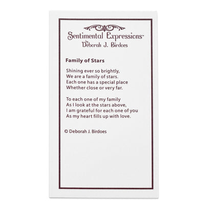 Sterling Silver Sentimental Expressions Rhodium-Plated Cz Antiqued Family Of Stars 18 Inch Necklace