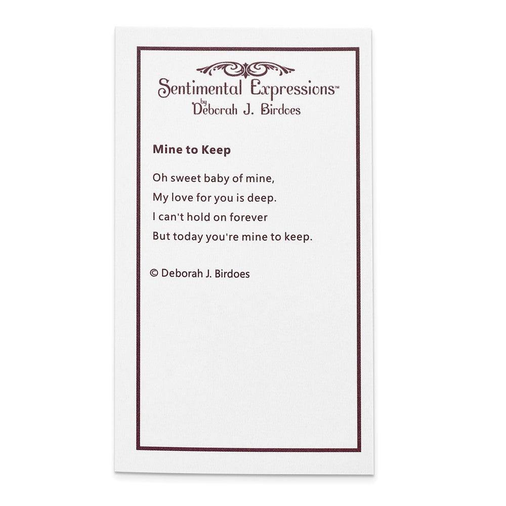Sterling Silver Sentimental Expressions Rhodium-Plated Mine To Keep Mom And Baby 18In Necklace