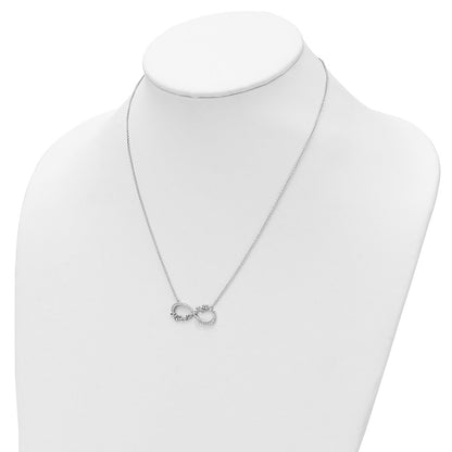 Sterling Silver Sentimental Expressions Rhodium-Plated Cz My Daughter Friend 18In Necklace