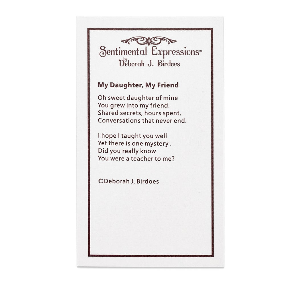 Sterling Silver Sentimental Expressions Rhodium-Plated Cz My Daughter Friend 18In Necklace