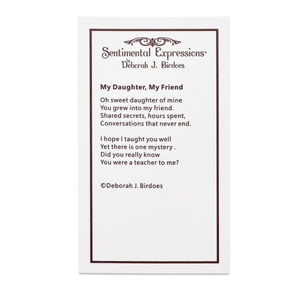 Sterling Silver Sentimental Expressions Rhodium-Plated Cz My Daughter Friend 18In Necklace