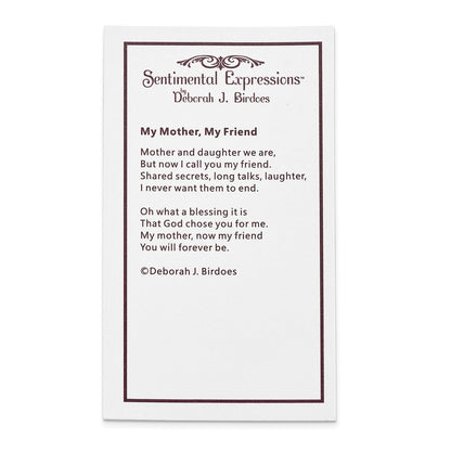 Sterling Silver Sentimental Expressions Rhodium-Plated Cz My Mother Friend 18In Necklace