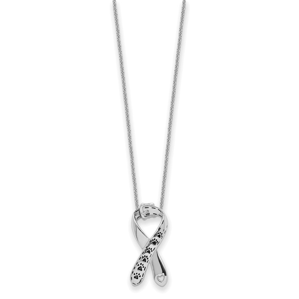 Sterling Silver Sentimental Expressions Rhodium-Plated Antiqued Citizens Against Animal Cruelty 22In Necklace