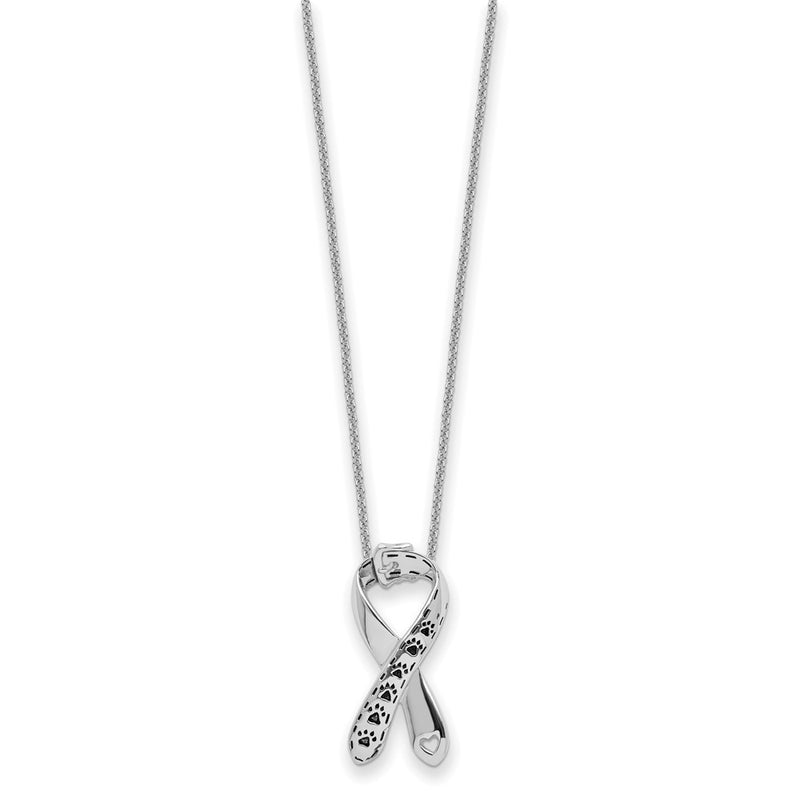 Sterling Silver Sentimental Expressions Rhodium-Plated Antiqued Citizens Against Animal Cruelty 22In Necklace