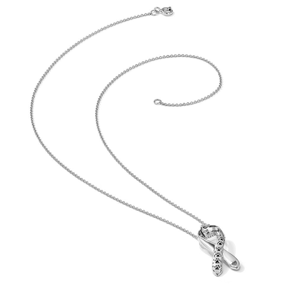 Sterling Silver Sentimental Expressions Rhodium-Plated Antiqued Citizens Against Animal Cruelty 22In Necklace