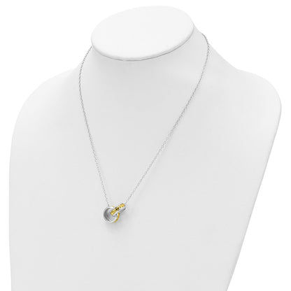 Sterling Silver Sentimental Expressions Gold-Tone Always Together 18In Necklace