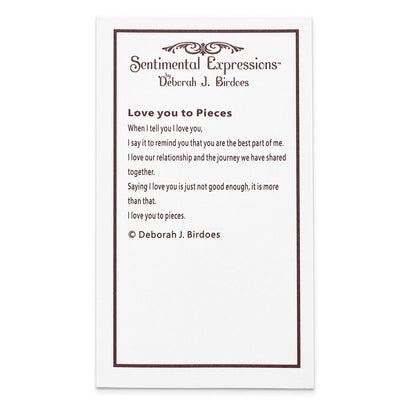 Sterling Silver Sentimental Expressions Rhodium-Plated Cz Antiqued Love You To Pieces 18In Necklace