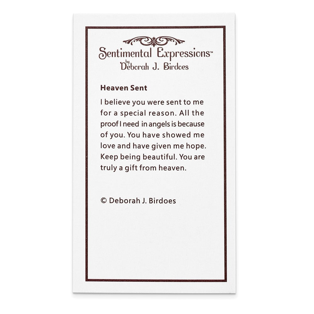 Sterling Silver Sentimental Expressions Rhodium-Plated Cz Heaven Sent Wing 22In Necklace