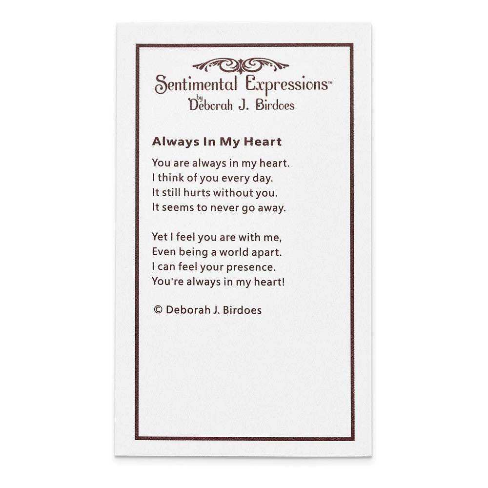 Sterling Silver Sentimental Expressions Rhodium-Plated Jun Cz Always In My Heart Birthstone 18In Necklace