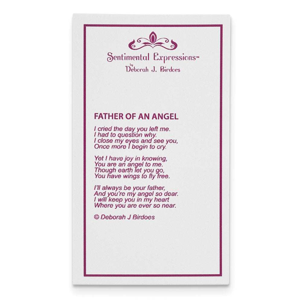 Sterling Silver Sentimental Expressions Rhodium-Plated Antiqued Father Of An Angel Ash Holder 18 Inch Necklace