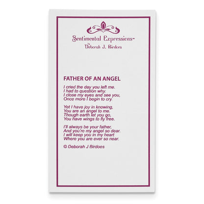 Sterling Silver Sentimental Expressions Rhodium-Plated Antiqued Father Of An Angel Ash Holder 18 Inch Necklace