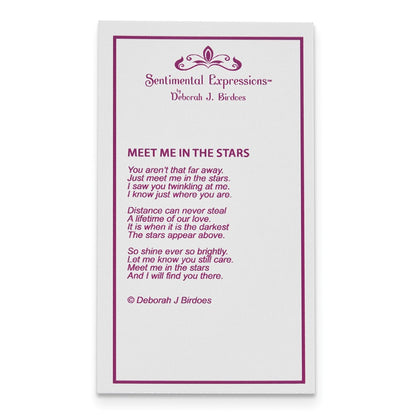 Sterling Silver Sentimental Expressions Rhodium-Plated Antiqued Meet Me In The Stars 18 Inch Ash Holder Necklace