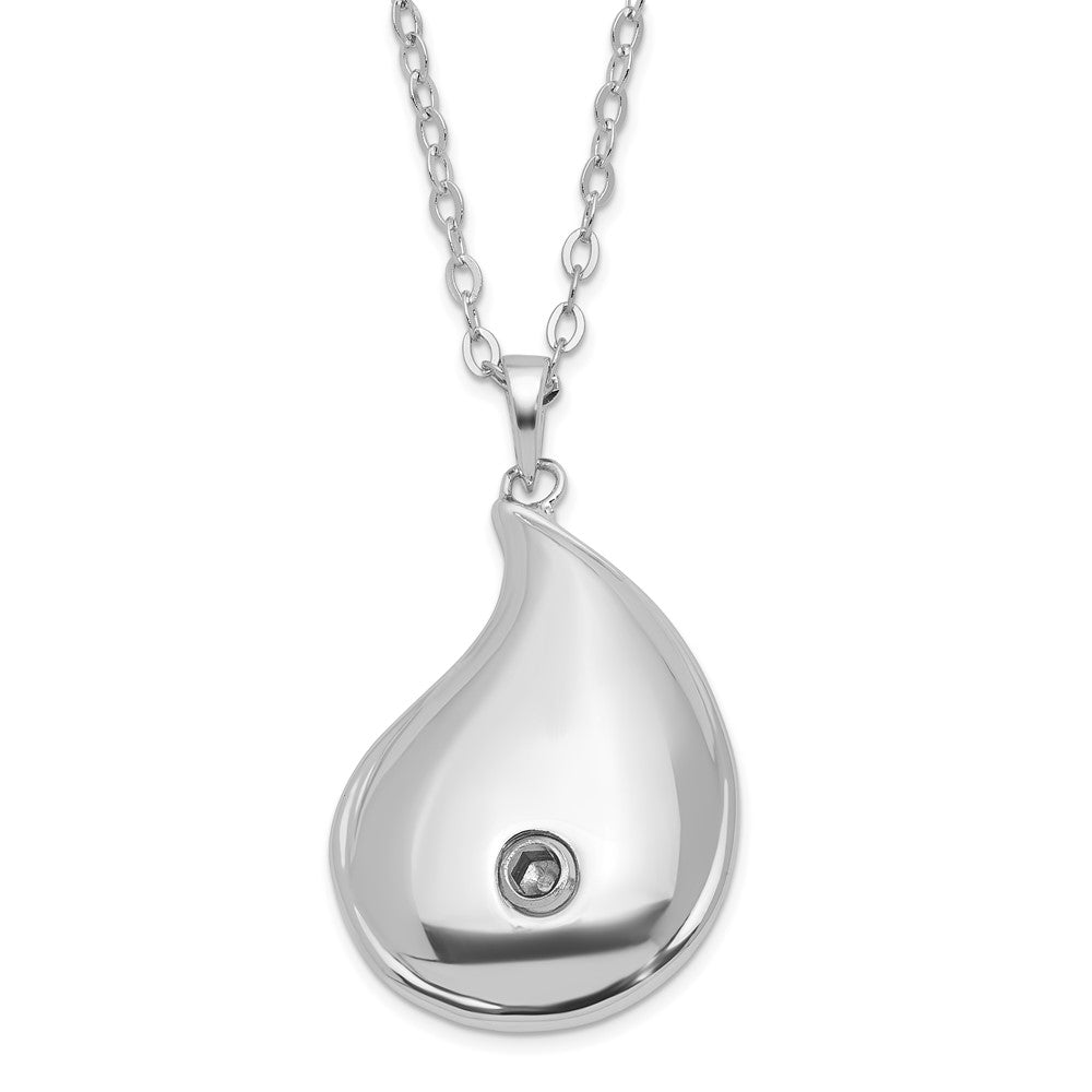 Sterling Silver Sentimental Expressions Rhodium-Plated Antiqued Forever Loved Ash Holder 18 Inch Necklace