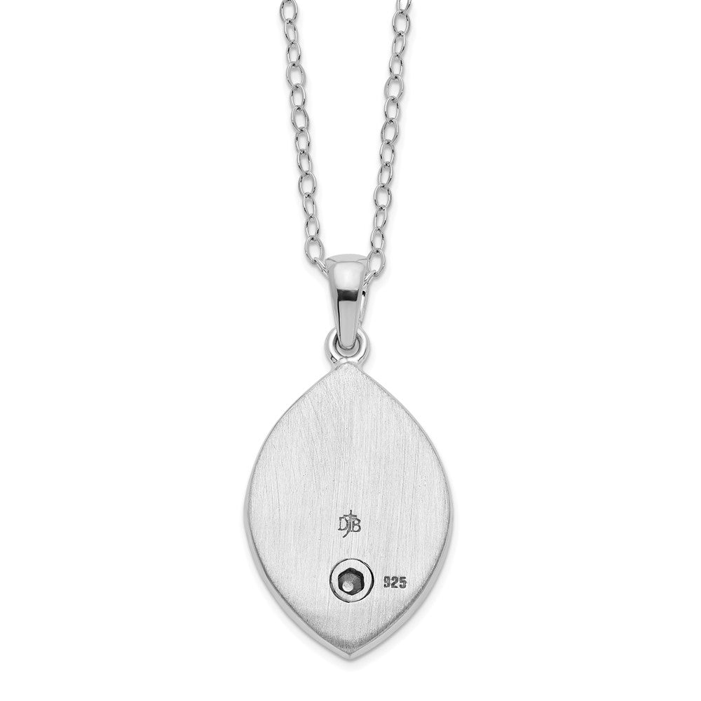 Sterling Silver Sentimental Expressions Rhodium-Plated Gold-Tone Heart In Egg Shaped Ash Holder 18 Inch Necklace
