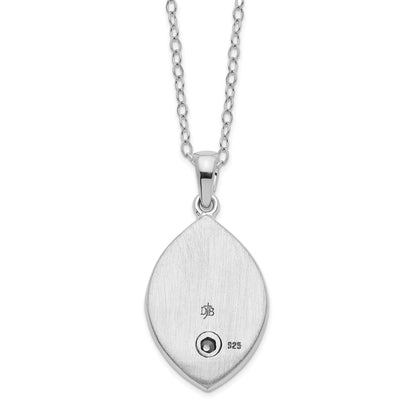 Sterling Silver Sentimental Expressions Rhodium-Plated Gold-Tone Heart In Egg Shaped Ash Holder 18 Inch Necklace