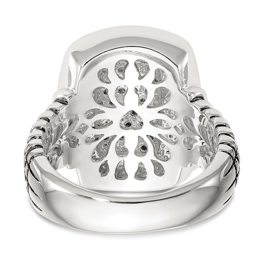 14K/Silver Two Tone Shey Couture Sterling Silver With 14K Accent Diamond Ring