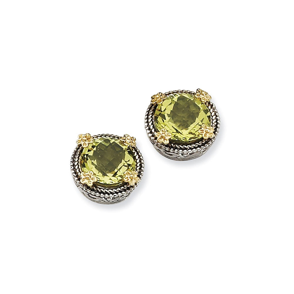 Ss w/14K/Silver Two-Tone Lq Earrings