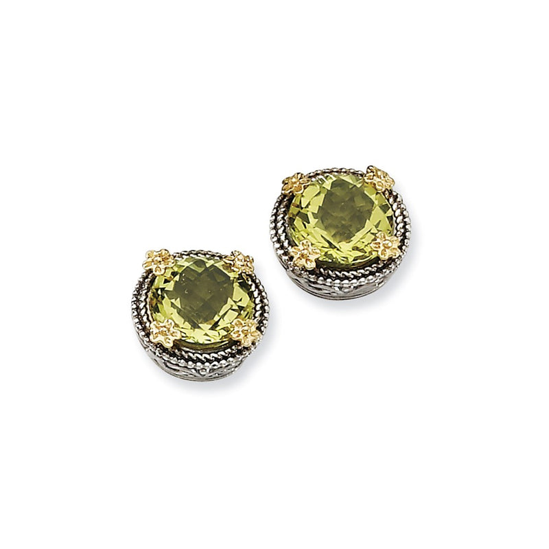 Ss w/14K/Silver Two-Tone Lq Earrings