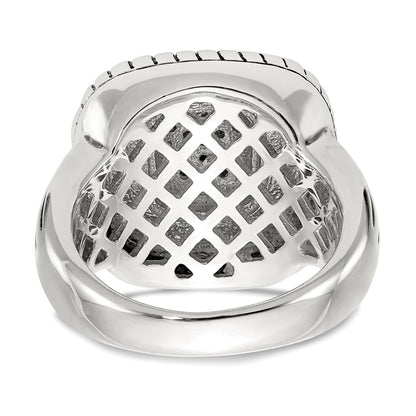 14K/Silver Two Tone Shey Couture Sterling Silver With 14K Accent Antiqued Diamond Ring