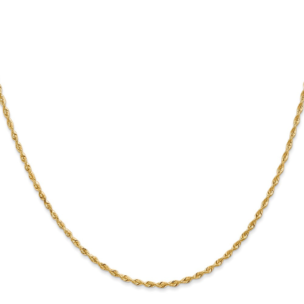 14K Yellow Gold 14 Inch 1.85mm Diamond-Cut Quadruple Rope Lobster Clasp Chain Necklace