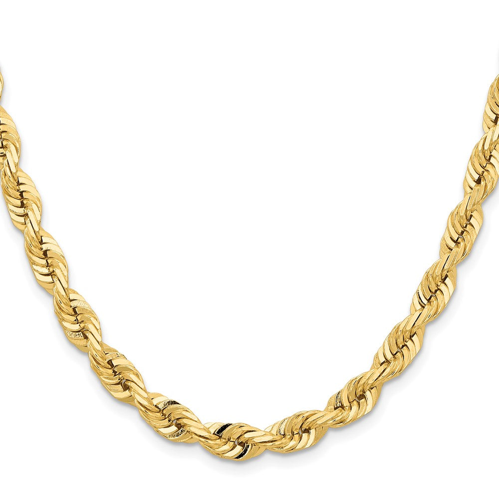 14k Yellow Gold 7.0mm D/C Quadruple Rope Chain Necklace