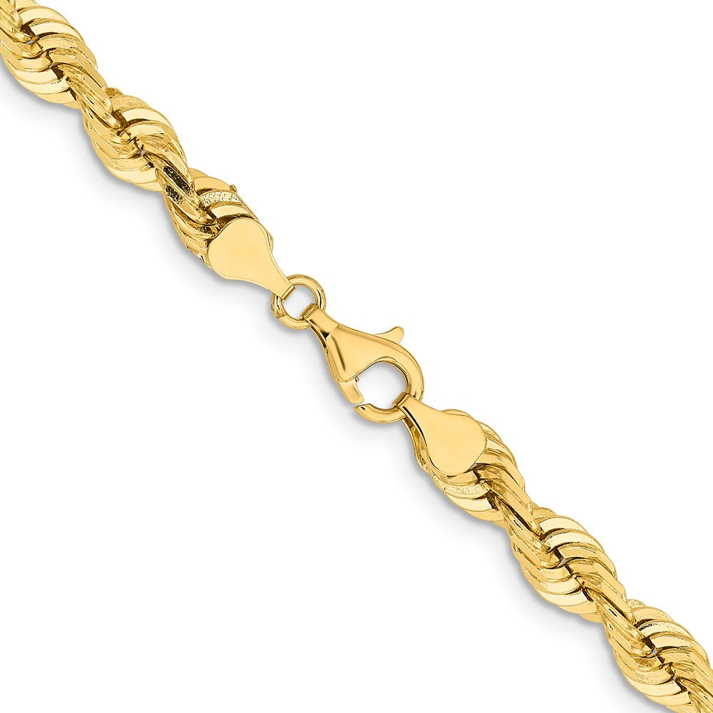 14k Yellow Gold 7.0mm D/C Quadruple Rope Chain Necklace