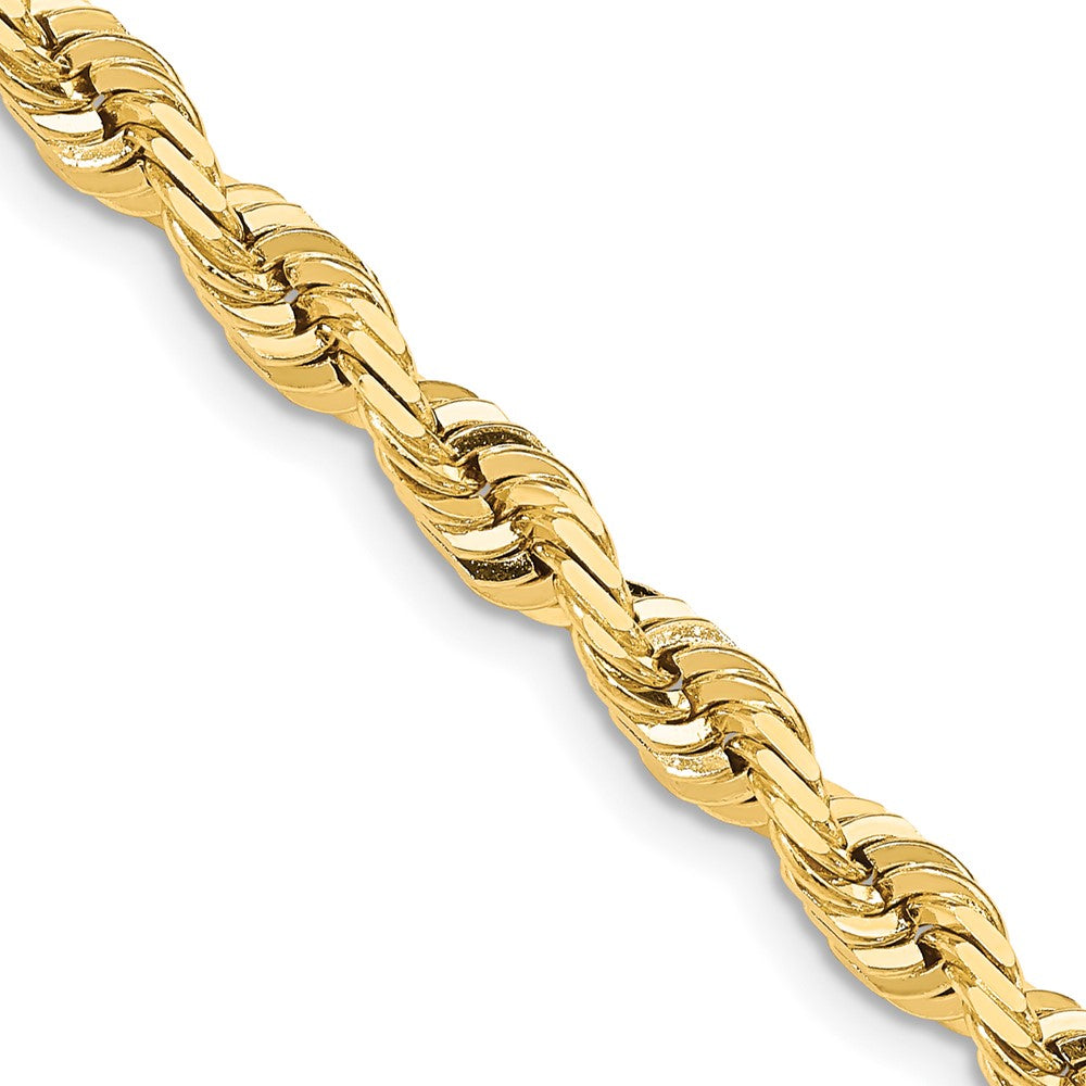 14k Yellow Gold 7.0mm D/C Quadruple Rope Chain Necklace