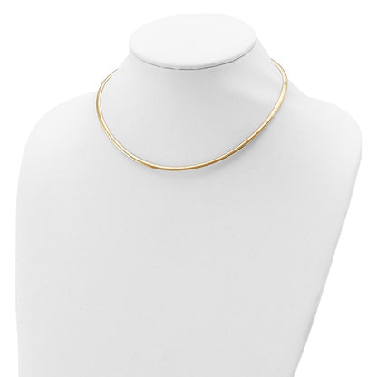 16 Inch Sterling Silver Flash Gold-Plated Reversible 3mm Cubetto Chain Necklace