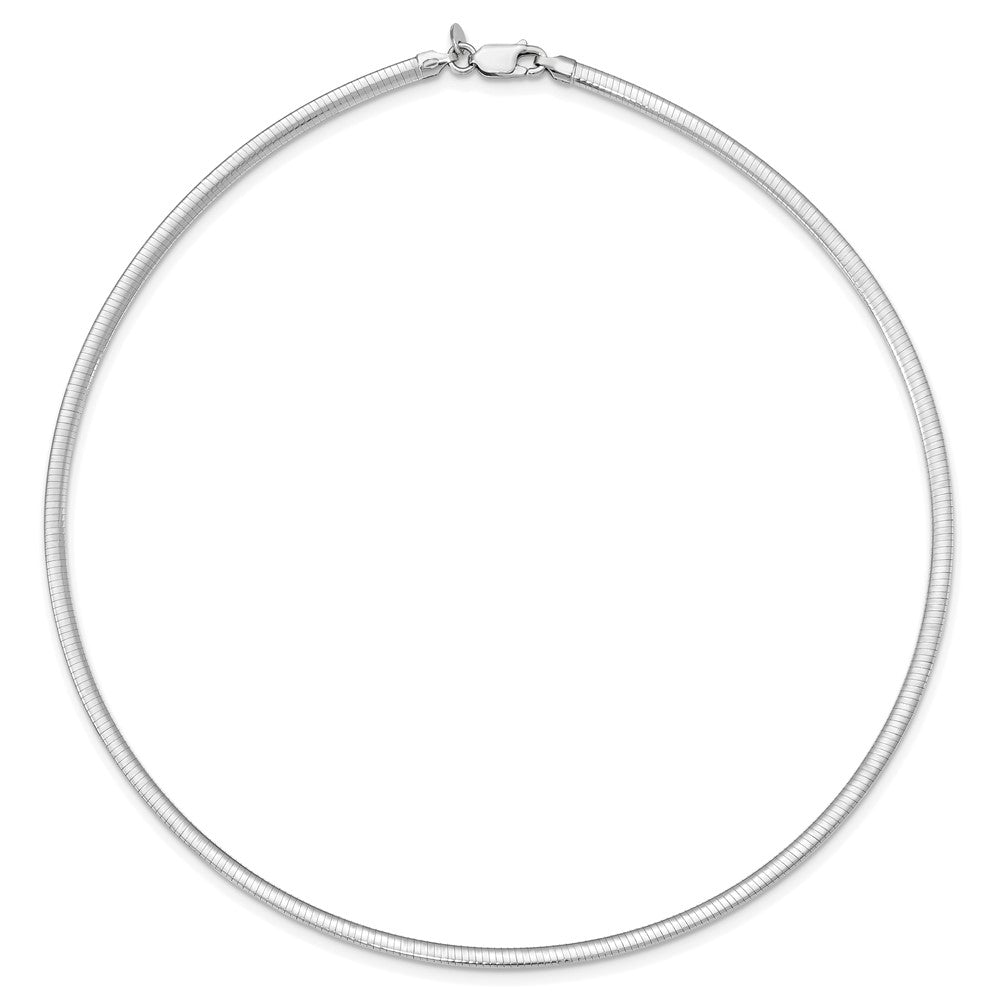 16 Inch Sterling Silver Flash Gold-Plated Reversible 3mm Cubetto Chain Necklace