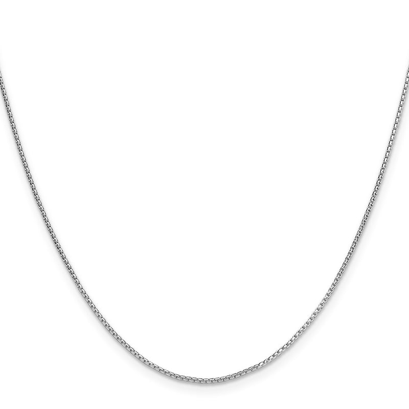 Sterling Silver .95mm Diamond-Cut Round Box Chain w/2in Ext.