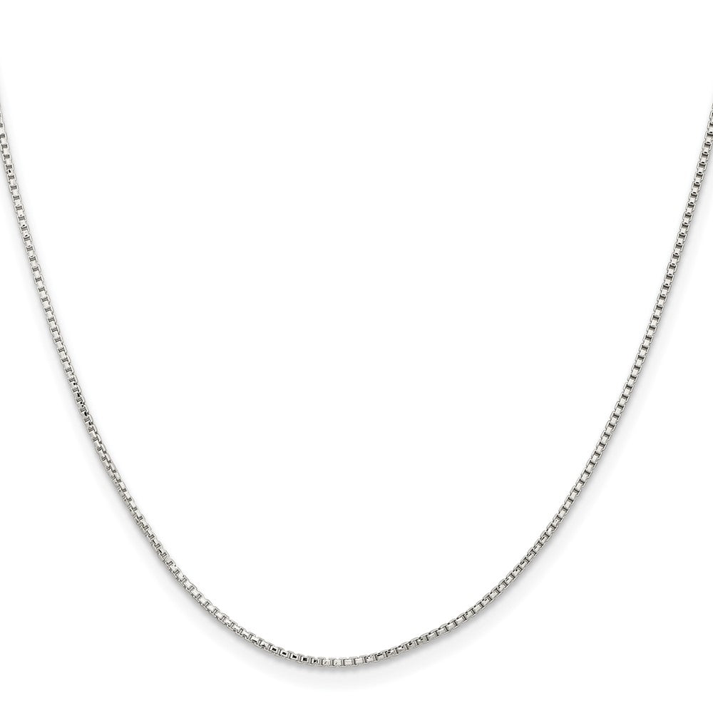 18 Inch Sterling Silver 1.1mm Diamond-Cut Round Box Chain Necklace