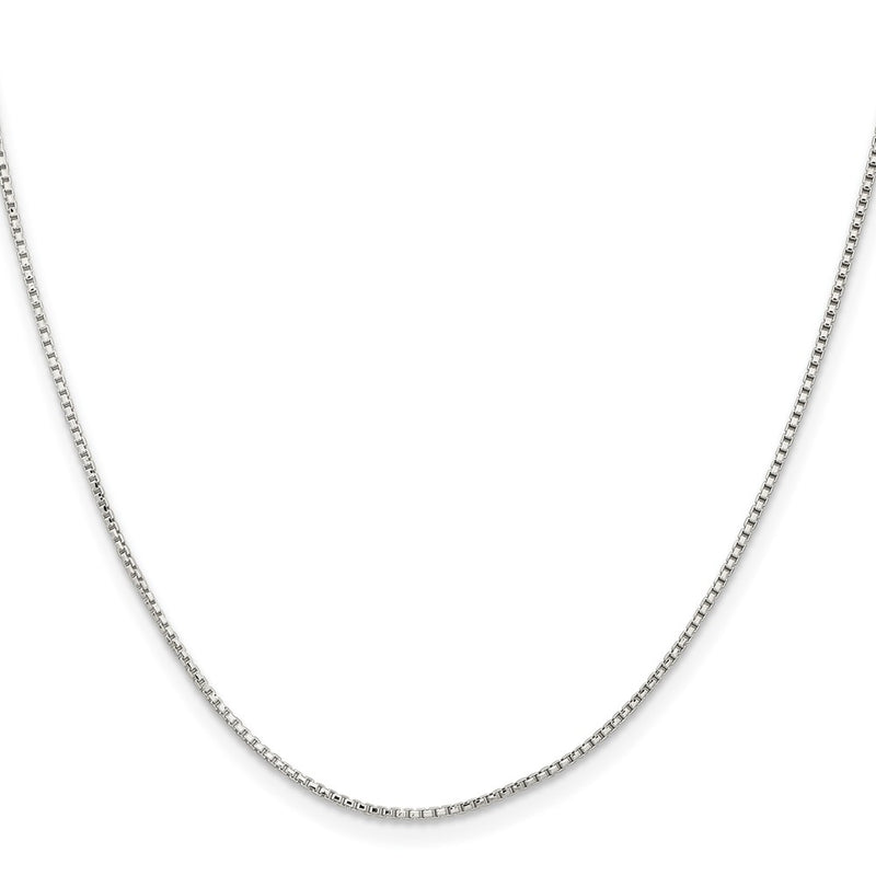 30 Inch Sterling Silver 1.1mm Diamond-Cut Round Box Chain Necklace