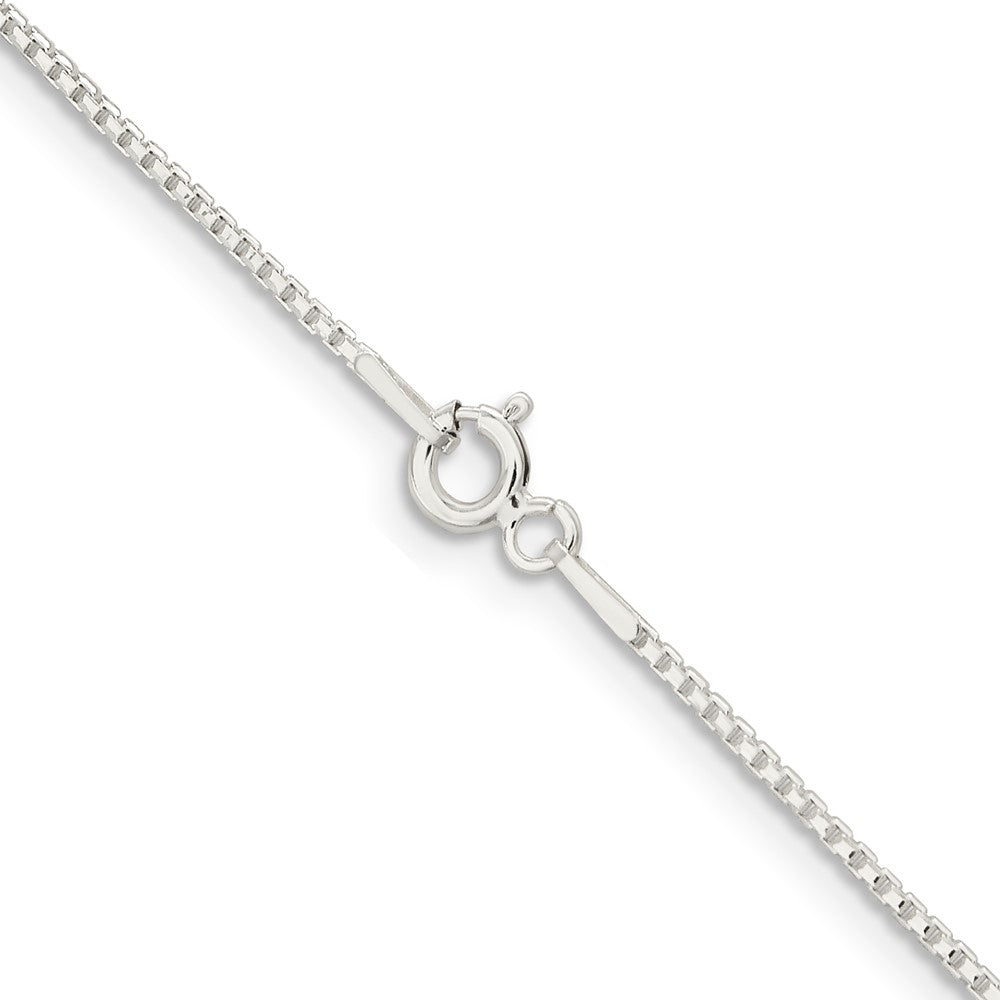 16 Inch Sterling Silver 1.1mm Diamond-Cut Round Box Chain Necklace