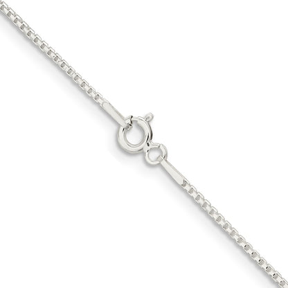 16 Inch Sterling Silver 1.1mm Diamond-Cut Round Box Chain Necklace