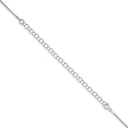 22 Inch Sterling Silver 1.1mm Diamond-Cut Round Box Chain W/4In Ext.