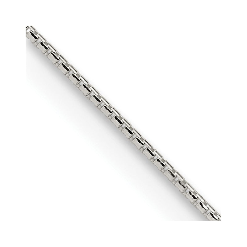 30 Inch Sterling Silver 1.1mm Diamond-Cut Round Box Chain Necklace