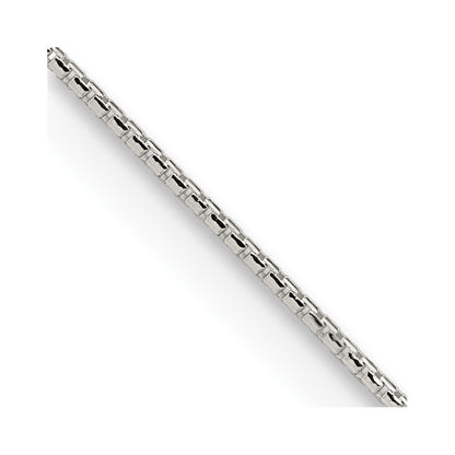 18 Inch Sterling Silver 1.1mm Diamond-Cut Round Box Chain Necklace