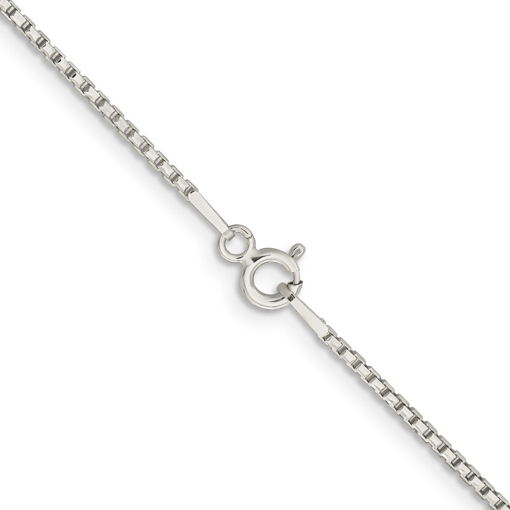 36 Inch Sterling Silver 1.3mm Diamond-Cut Round Box Chain Necklace