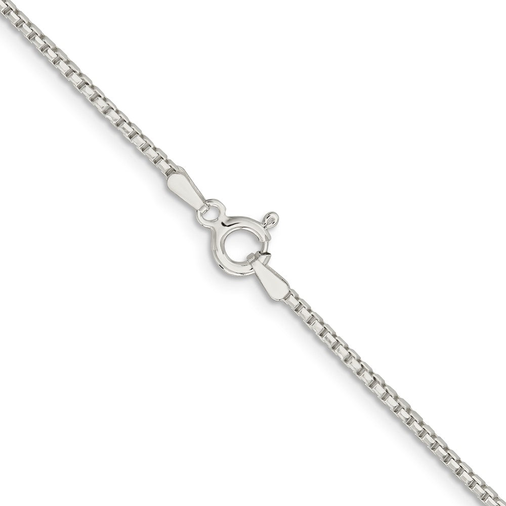 22 Inch Sterling Silver 1.5mm Diamond-Cut Round Box Chain Necklace