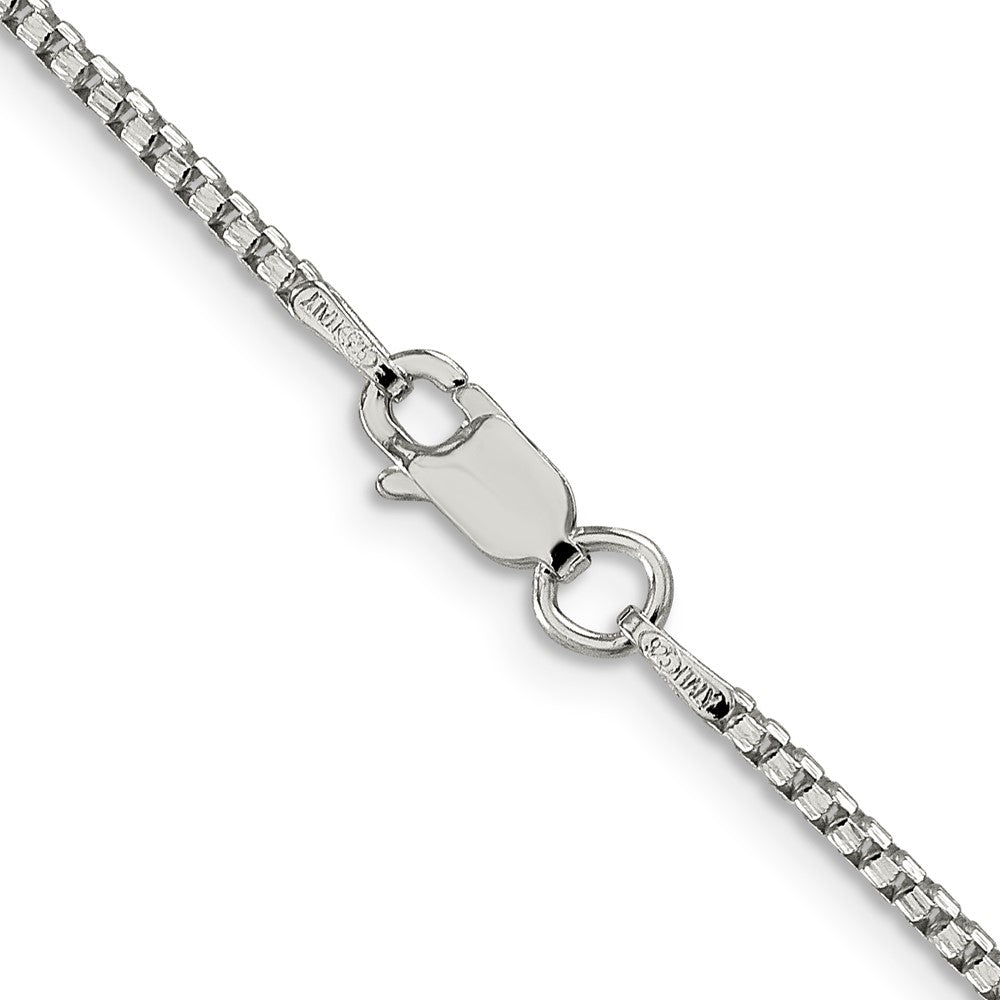 20 Inch Sterling Silver 1.75mm Diamond-Cut Round Box Chain Necklace