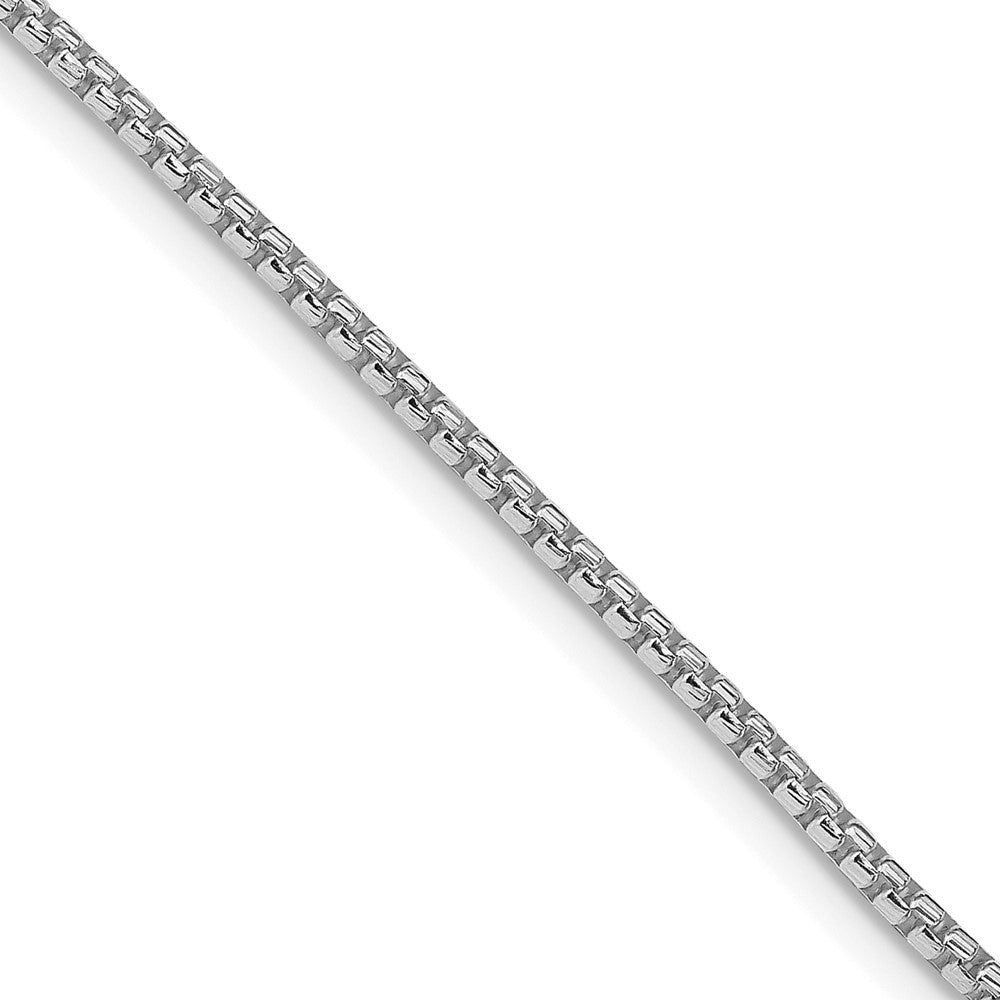 Sterling Silver Rhodium-Plated 1.75mm Diamond-Cut Round Box Chain