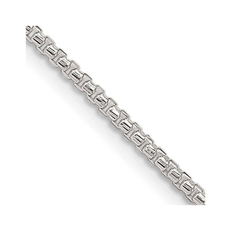 26 Inch Sterling Silver 1.75mm Diamond-Cut Round Box Chain Necklace