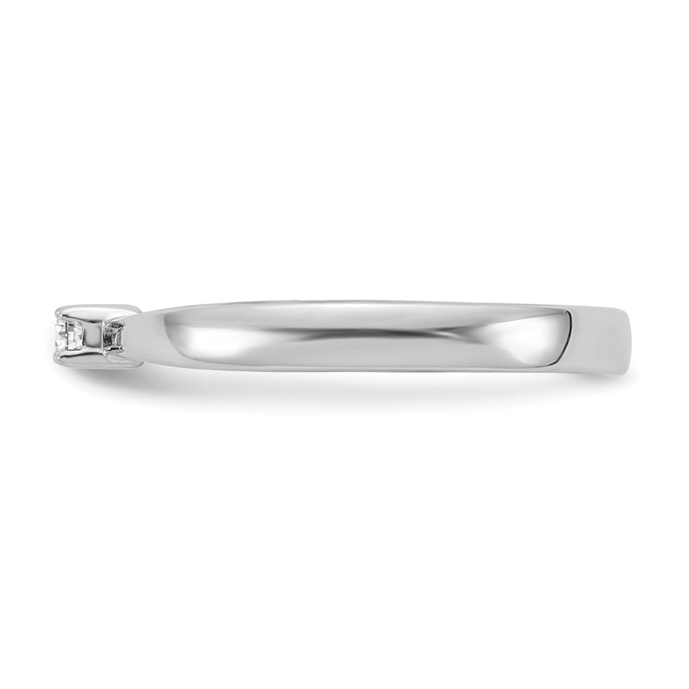 Sterling Silver White Ice Rhodium-Plated Diamond Ring