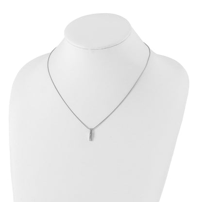 Sterling Silver White Ice Rhodium-Plated 18 Inch Diamond Necklace With 2 Extender