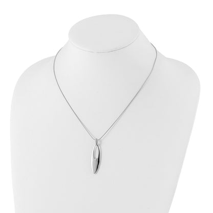 Sterling Silver White Ice Rhodium-Plated 18 Inch Diamond Necklace With 2 Extender