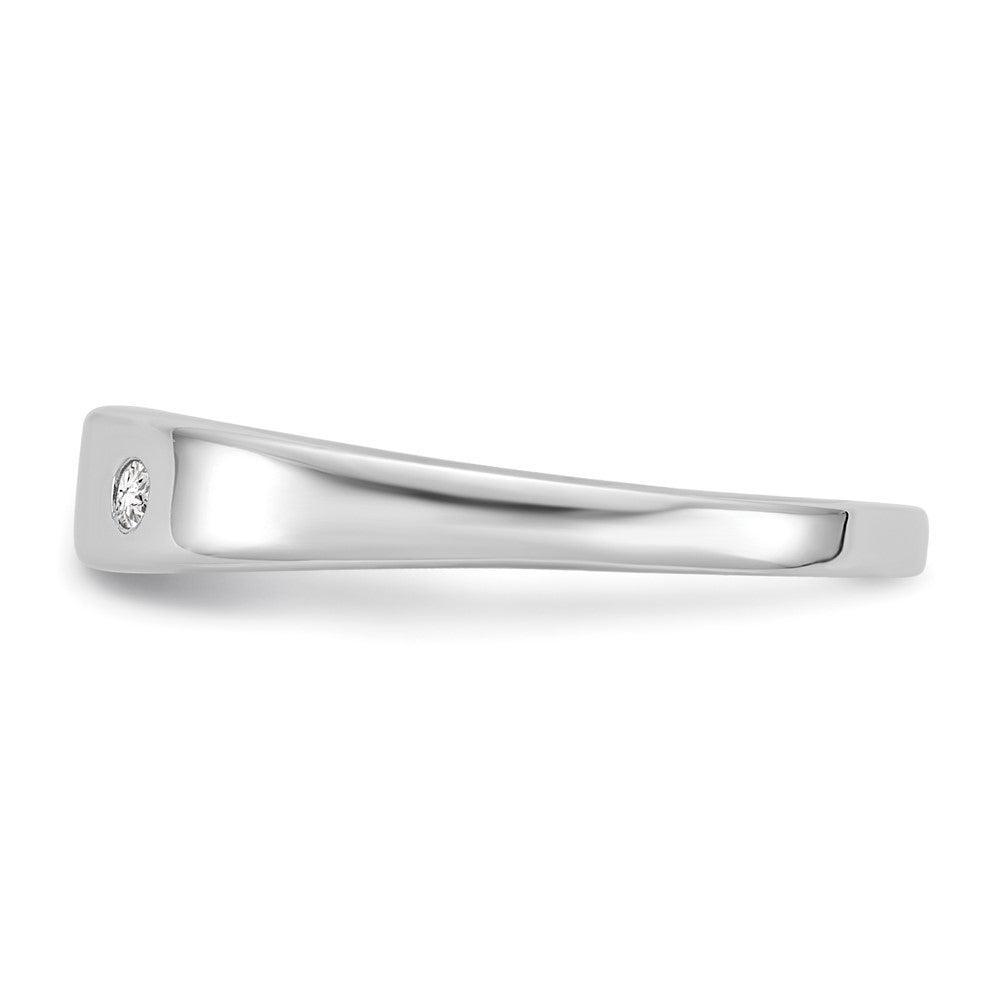 Sterling Silver White Ice Rhodium-Plated Diamond Ring
