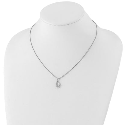 Sterling Silver White Ice Rhodium-Plated 18 Inch Diamond Necklace With 2 Extender