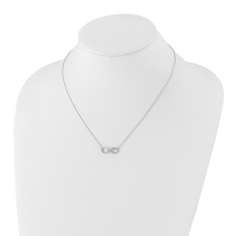 Sterling Silver White Ice Rhodium-Plated 18 Inch Diamond Infinity Necklace